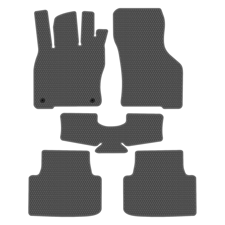 Set Covorase Auto dedicate Cupra Formentor I (2020-...) SUV all seasons perfect compatibile, 5 piese, Gri