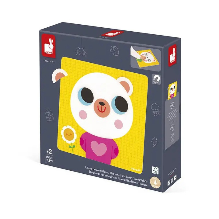 Puzzle magnetic Janod, 30 piese, 2+ ani