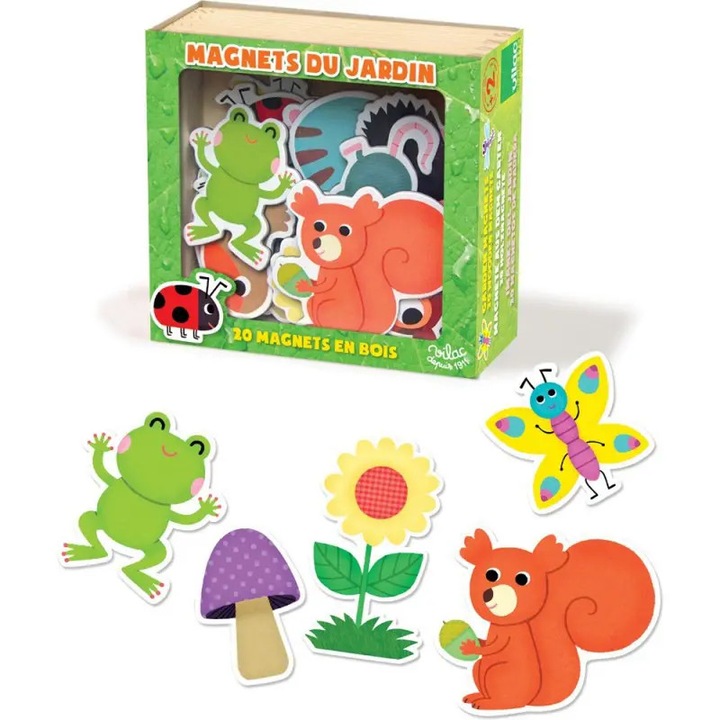 Set 20 magneti colorati cu animale si elemente de peisaj, Vilac, educative