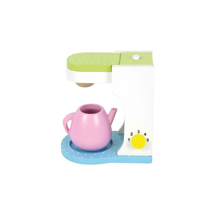 Cafetiera din lemn Jabadabado, 5 trepte de reglare, multicolor