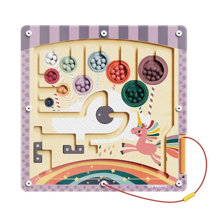 Joc magnetic cu unicorni, TopBright, 36 luni+, multicolor