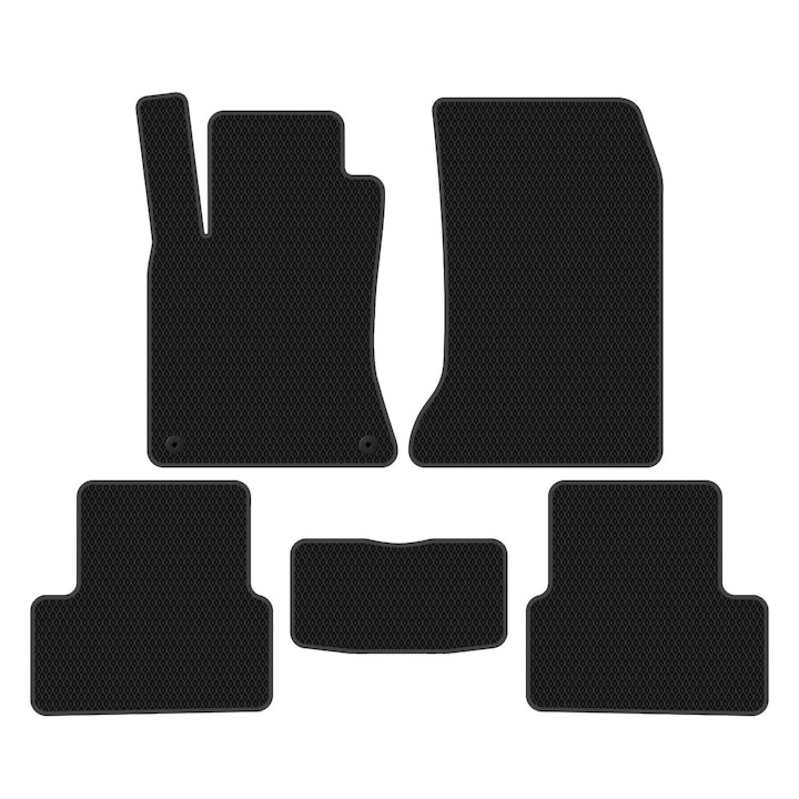 Set Covorase Auto dedicate Mercedes-Benz C117 (CLA 250) CLA-Class I (2013-2019) Sedan all seasons perfect compatibile, 5 piese, Negru