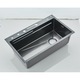 Chiuveta bucatarie SinkLand 75x45 cm, neagra, multifunctionala, Certificat de calitate, cu dus extractibil, dispenser sapun, sifon purificare, afisaj LCD, 2 functii cascada, accesorii incluse