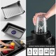 Chiuveta bucatarie SinkLand 75x45 cm, neagra, multifunctionala, Certificat de calitate, cu dus extractibil, dispenser sapun, sifon purificare, afisaj LCD, 2 functii cascada, accesorii incluse