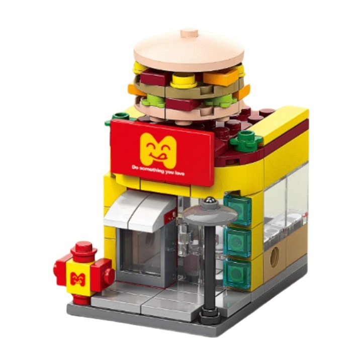 Set de blocuri de constructie, McDonald's, 118 piese, multicolor