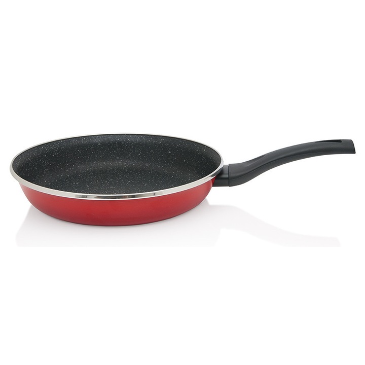 Tigaie 2.6l Granit Induction rosu Metalac email/28cm/2.6l