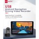 Camera video de bord, 720P, card TF, conducere inteligenta ADAS, calcul distanta, detectarea miscarii, detectarea coliziunilor, unghi larg 130°, inregistrare in bucla, USB, aliaj de zinc, negru