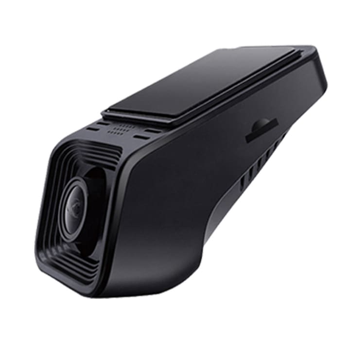 Автомобилен DVR камера, WIFI, 1080P FHD, TF карта, сензор за сблъсък, автоматичен цикличен запис, 24-часово наблюдение на паркинга, изтегляне на видео на мобилен телефон, черен