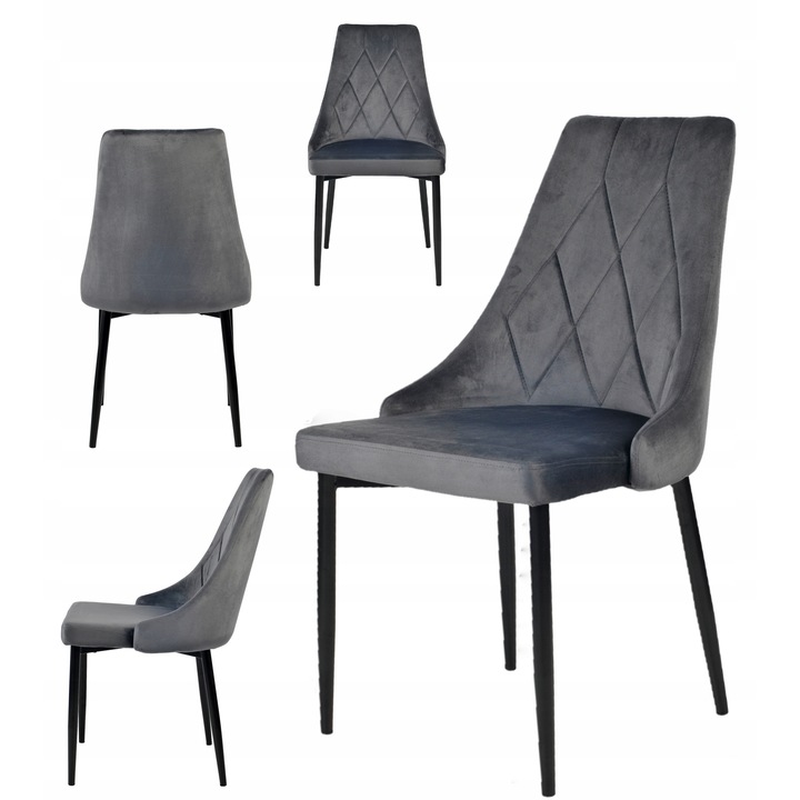 Set Scaun Tapitat, Ekspand, Lr-08, Catifea De Inalta Calitate, Picioare Metalice Vopsite Electrostatic, Scaun Pentru Montaj Diy, Ergonomic, 88 Cm X 42 Cm X 43 Cm X 45 Cm X 47 Cm, Multicolor, 1