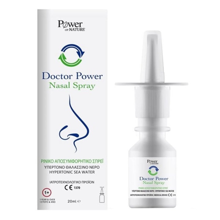 Spray nazal Power Health, 20ml, cu apa de mare, pentru decongestionare nazala