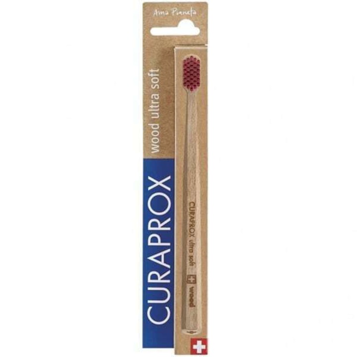 Periuta de dinti Curaprox Wood Ultra Soft, foarte moale, 1 bucata