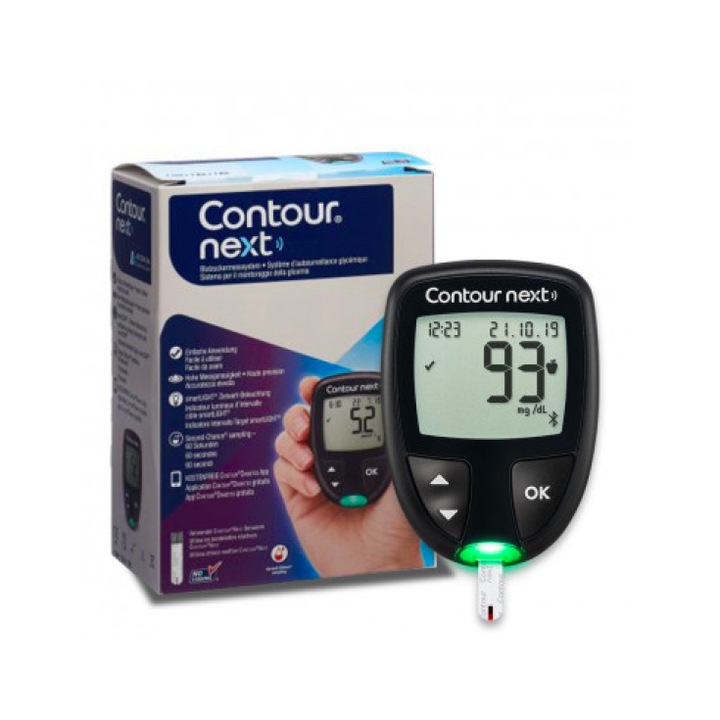 Glucometru Contour Next, monitorizare glucoză, negru