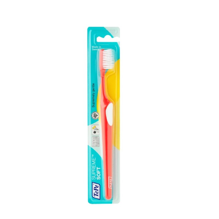 Periuta de dinti clasica TePe Odontobourtsa Supreme Soft alb