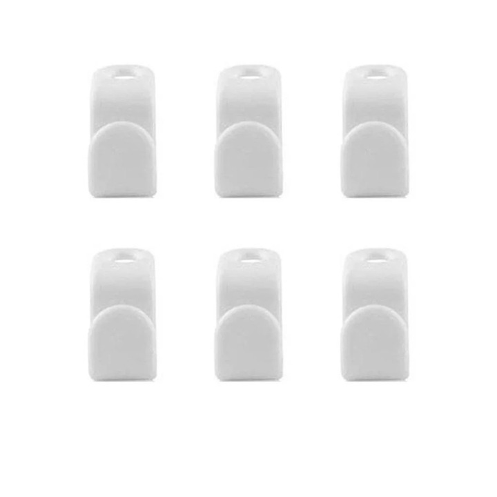 Set 12 Umerase Mini pentru Haine, Alb, 5.5x2cm