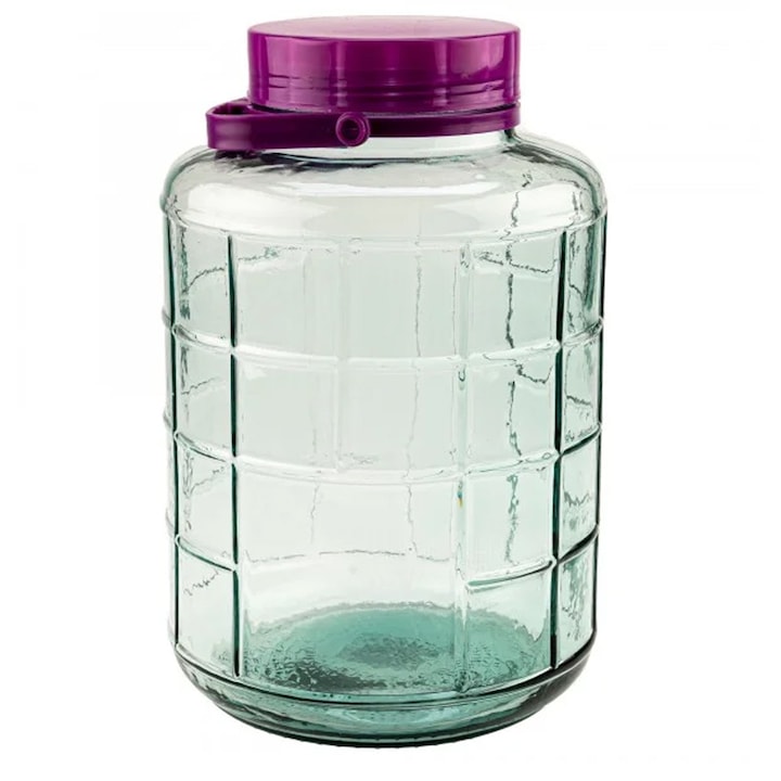 Буркан с дръжка, 5L, херметичен, стъклен, за кисели краставички, консерви и съхранение на храна, Festa Italia