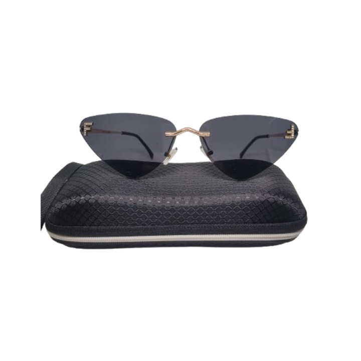 Слънчеви очила, Дамски, UV 400 защитен филтър, Без рамки, Калъф за подарък