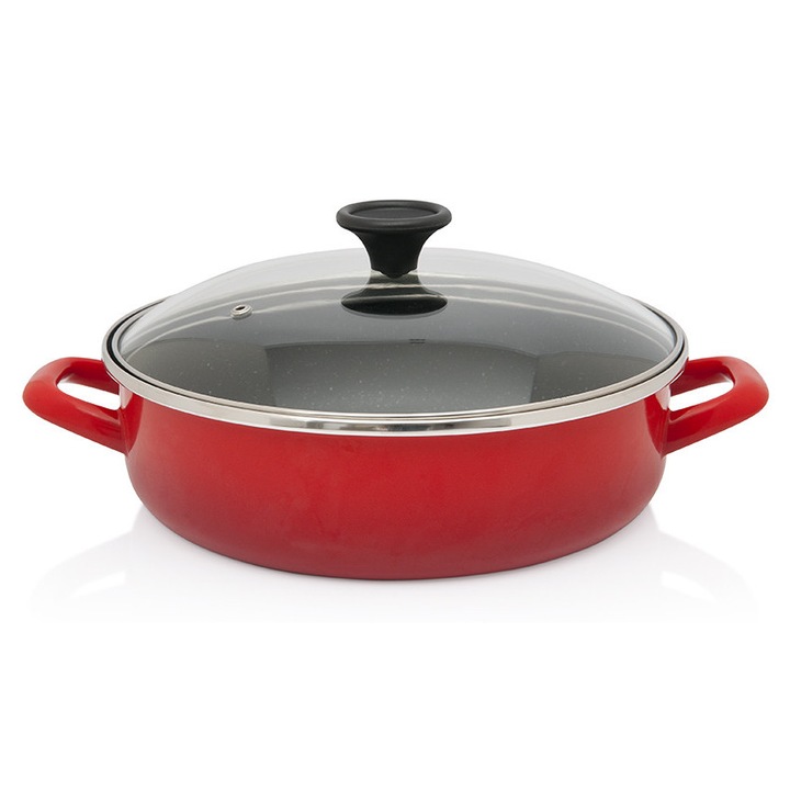 Tigaie antiaderenta 3.6l Granit Induction Metalac email, 26cm, 3.6l