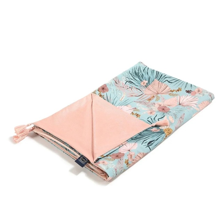 Бебешко одеяло La Millou, Boho Palms, кадифе, многоцветно