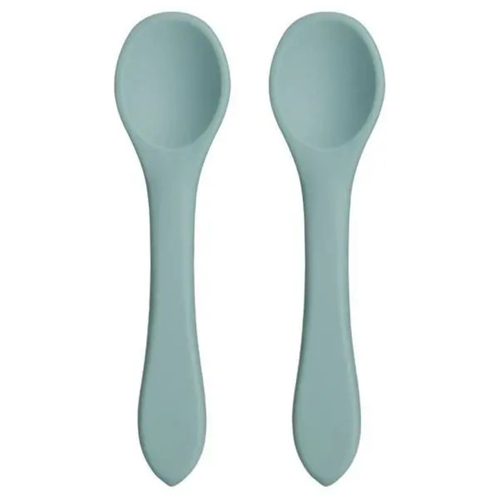 2 db-os Baby Livia szilikon kanál szett, kék