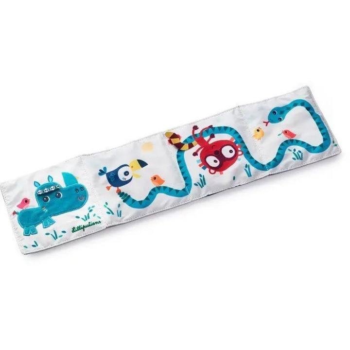 Carte interactiva pliabila Lilliputiens, 9 luni+, 50cm