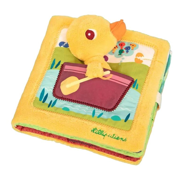 Carte interactiva pentru bebelusi, Lilliputiens, Gaspard the Duck, 18 luni+