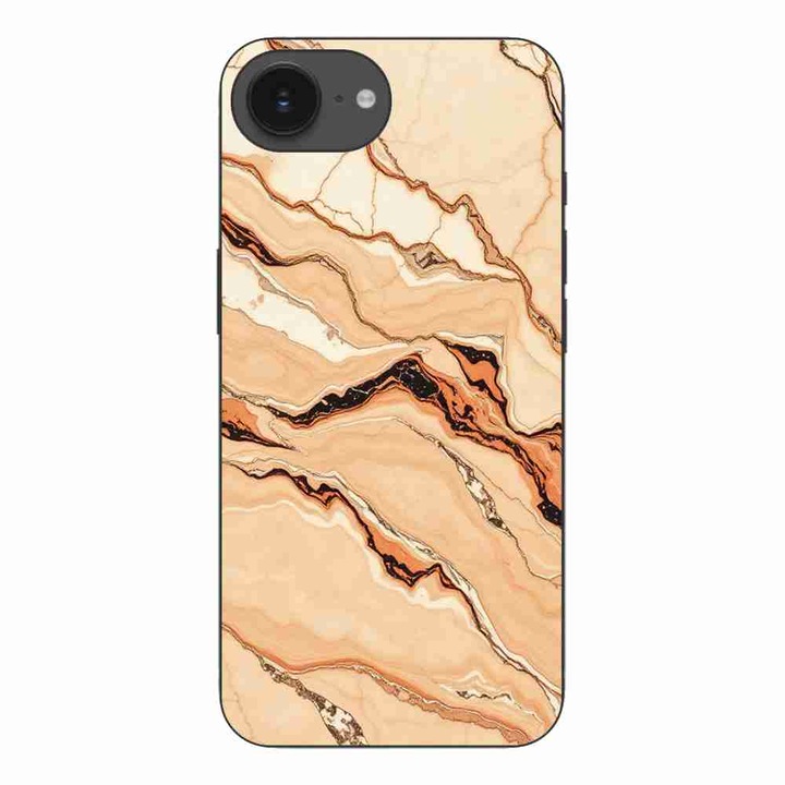 Husa compatibila cu Apple iPhone 16e Silicon Gel Tpu Model Desert Stone Marble