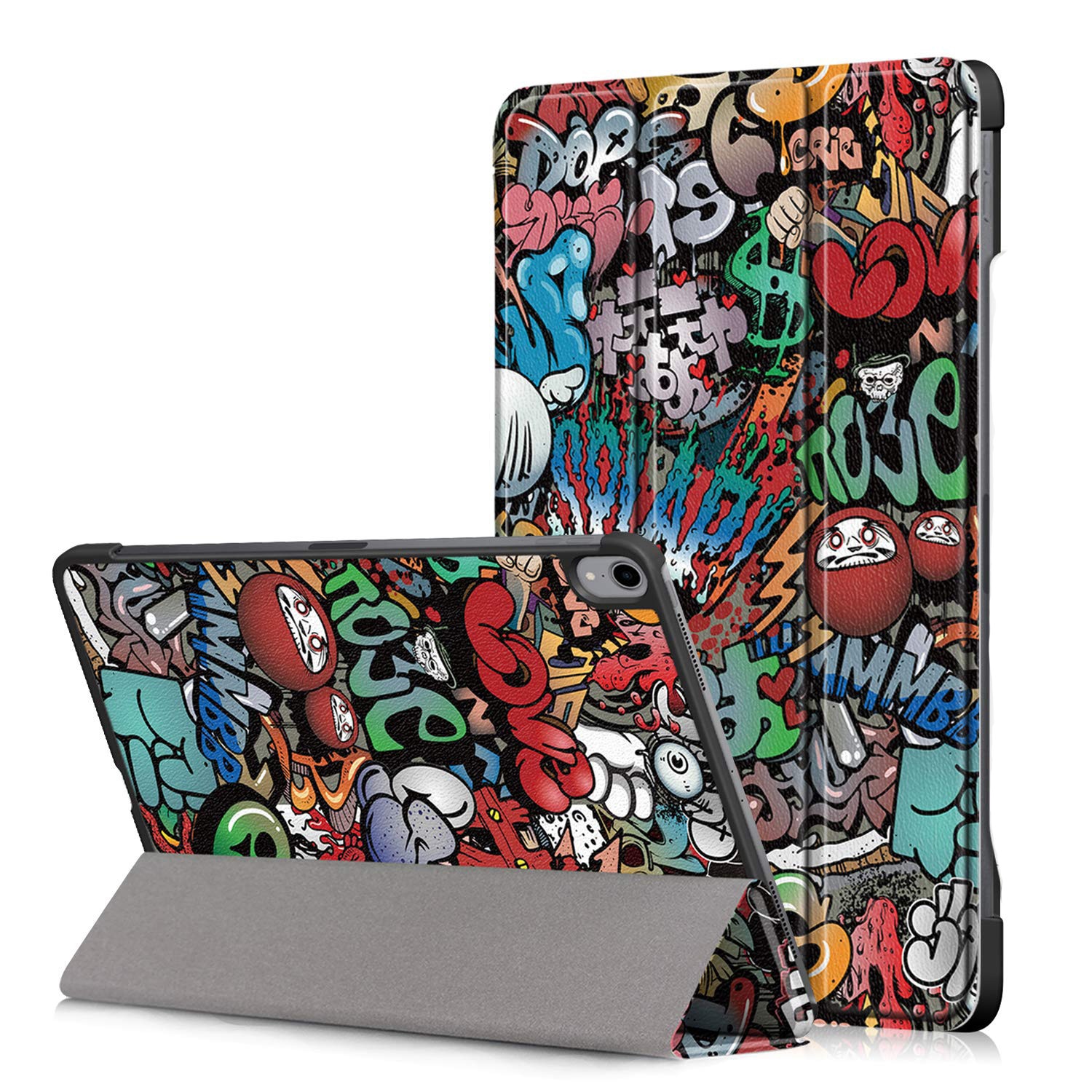 Husa tableta pentru iPad 11 2025, functie de somn/trezire, protectie 360, multicolor