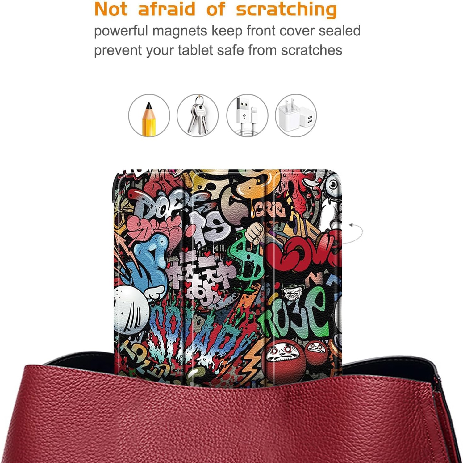 Husa tableta pentru iPad 11 2025, functie de somn/trezire, protectie 360, multicolor