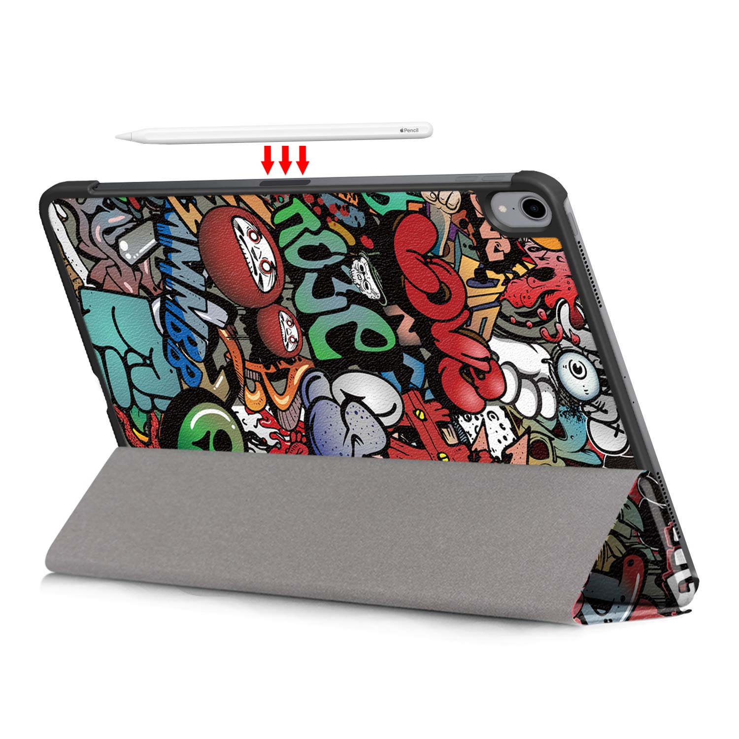 Husa tableta pentru iPad 11 2025, functie de somn/trezire, protectie 360, multicolor