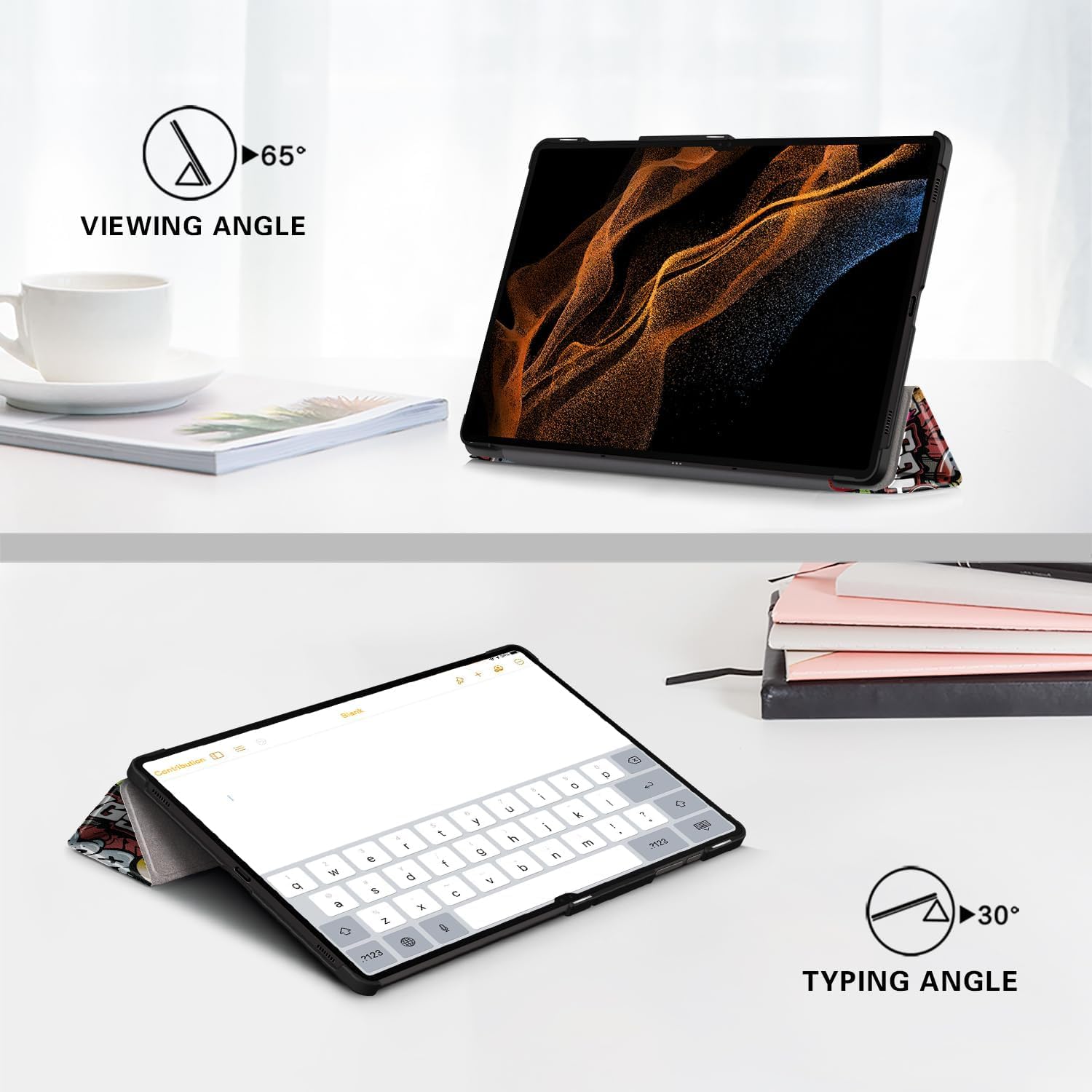 Husa tableta pentru iPad 11 2025, functie de somn/trezire, protectie 360, multicolor