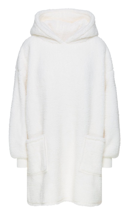 Halat dama, Henderson, Alb crem, Fleece