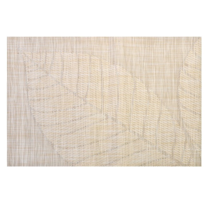 Бежова релефна пластмасова поставка за чинии 43x30см