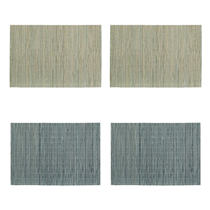 Suport Farfurii din Bambus Albastru Verde Menta 43x30cm - 4buc