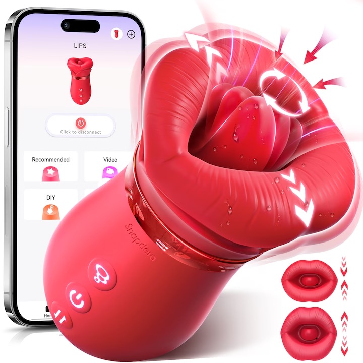 4 az 1-ben vibrátor, Snapdera, 10 sebességfokozat, piros