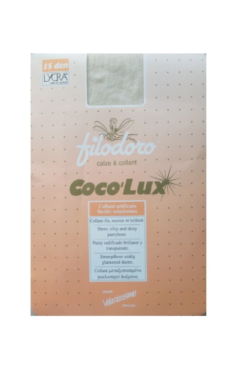 Чорапогащник Filodoro, CocoLux 15 den, Бял