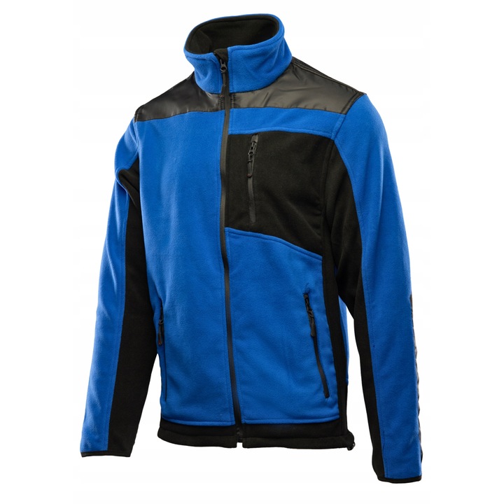 Polár munkapulóver, BHP SAPHIR modell, kék, cipzárral, OXFORD megerősítésekkel, 3XL