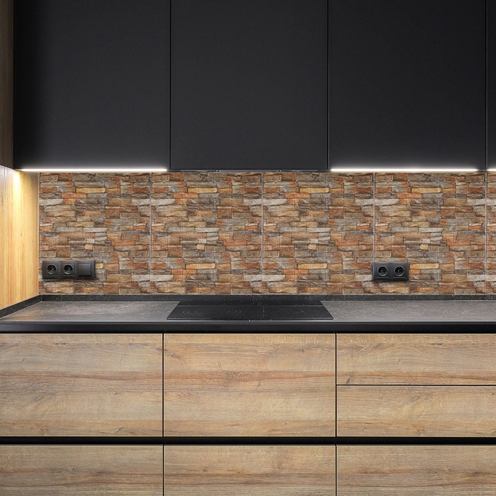 Dekoratív falmatrica tapéta texturált kő 70x77cm