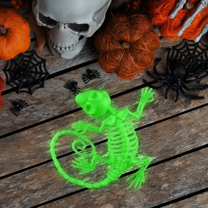 Decoratiune Halloween YANYXR, plastic, verde, 19x16cm