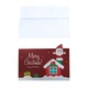 Set 10 felicitari Craciun YANYXR cu plicuri si autocolante rosu 15x10x1cm
