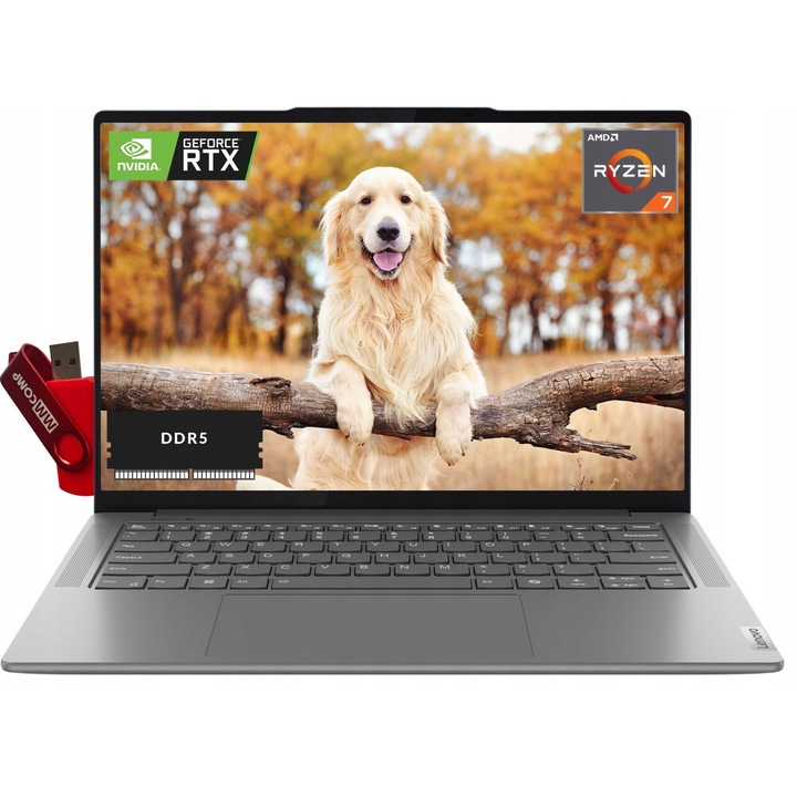 Laptop Lenovo Yoga Pro 7 Ryzen 7 8845HS 16GB DDR5 1TB SSD 14.5 90Hz RTX3050