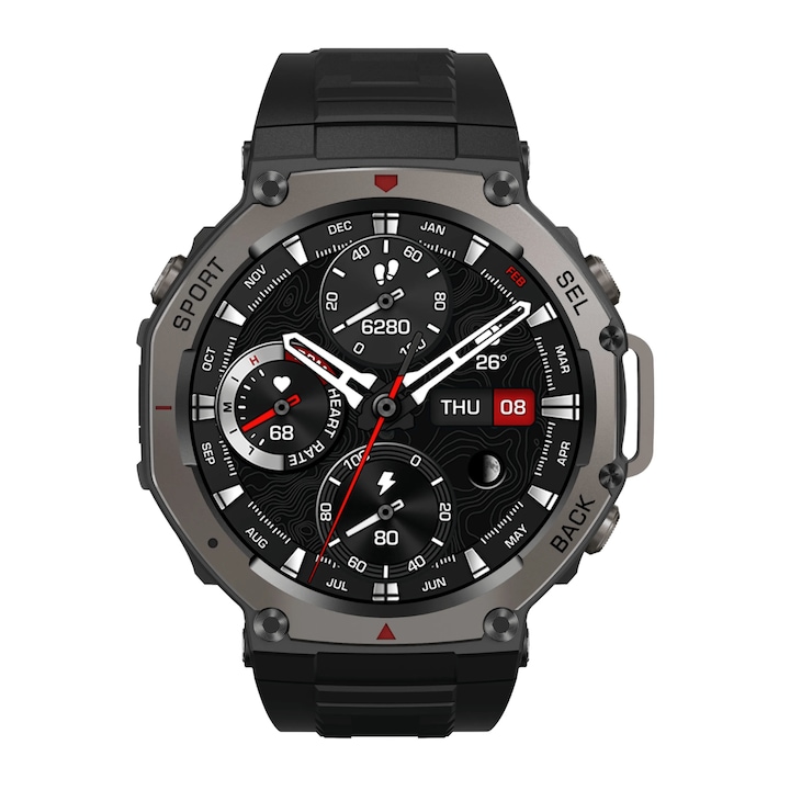 Okosóra GPS-szel, 5ATM vízálló, férfiaknak, 1,43 hüvelykes képernyő, 500mAh akkumulátor
