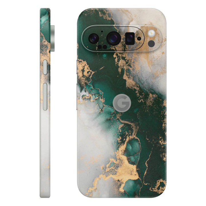 Folie de protectie pentru Google Pixel 9 Pro, Colectia Signature, Skin Spate cu laterale unite, Forest Mist