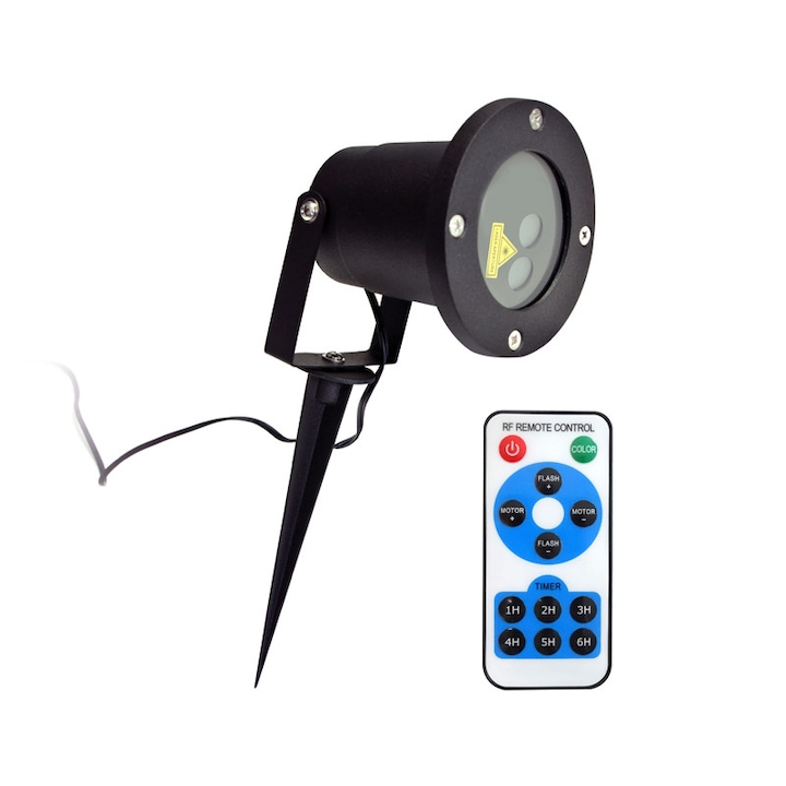 Palmonix Beltéri és Kültéri Környezeti Projektor, fém, 3D T LED, 8 mozgó fényhatással és távirányítóval