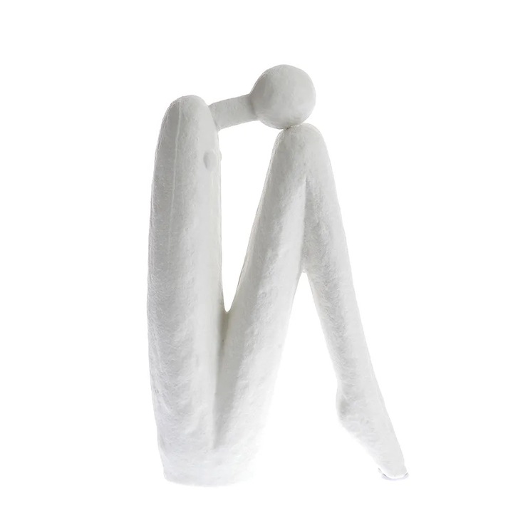 Statueta alba silueta abstracta 23 cm, Meli Melo Paris
