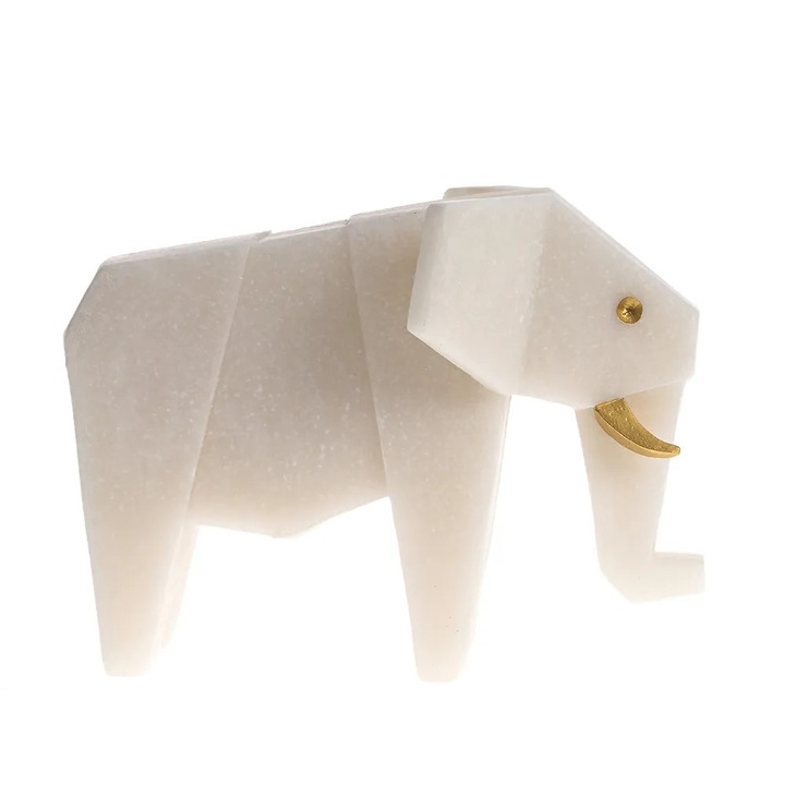 Statueta elefant bej 25 cm, Meli Melo Paris