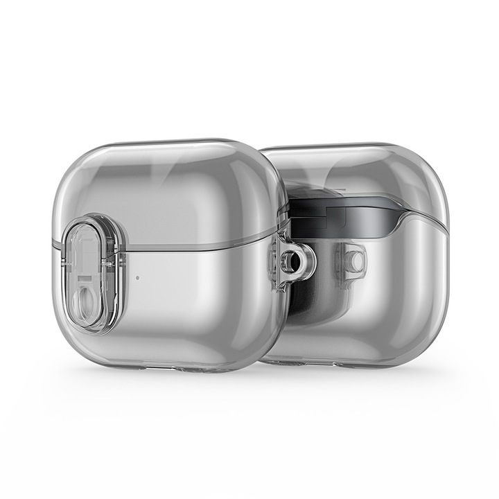 Husa Cu Grad Ridicat de Protectie pentru Samsung Galaxy Buds 3/3 Pro, SOL Protect, T15, Hard Plastic, Crystal Clear
