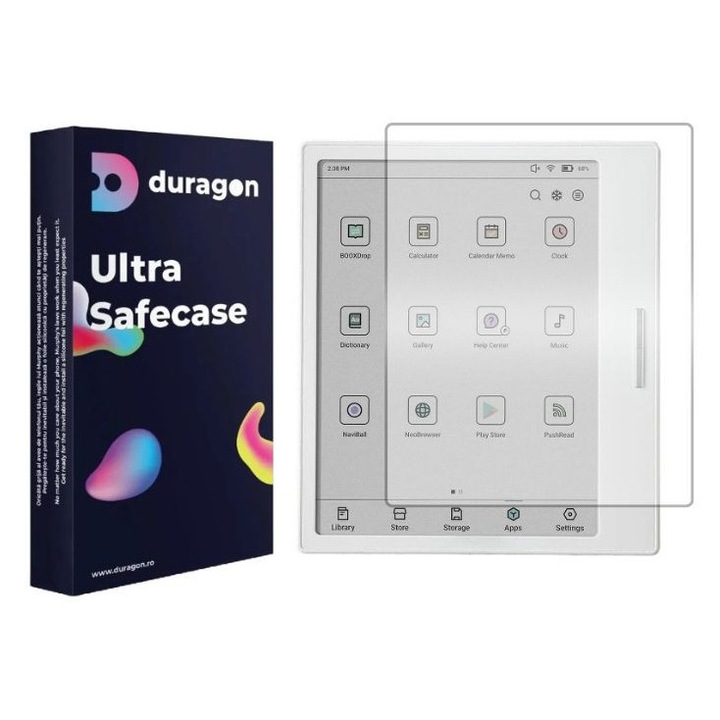 Folie Duragon, pentru BOOX Go Color 7, Kit inclus, Silicon Premium