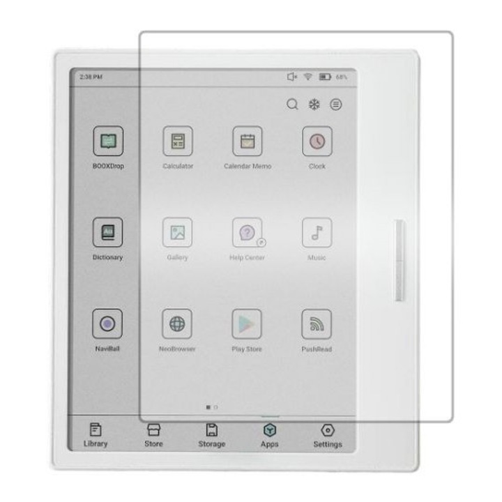 Folie protectie, mata, pentru BOOX Go Color 7, Anti-Amprenta, silicon