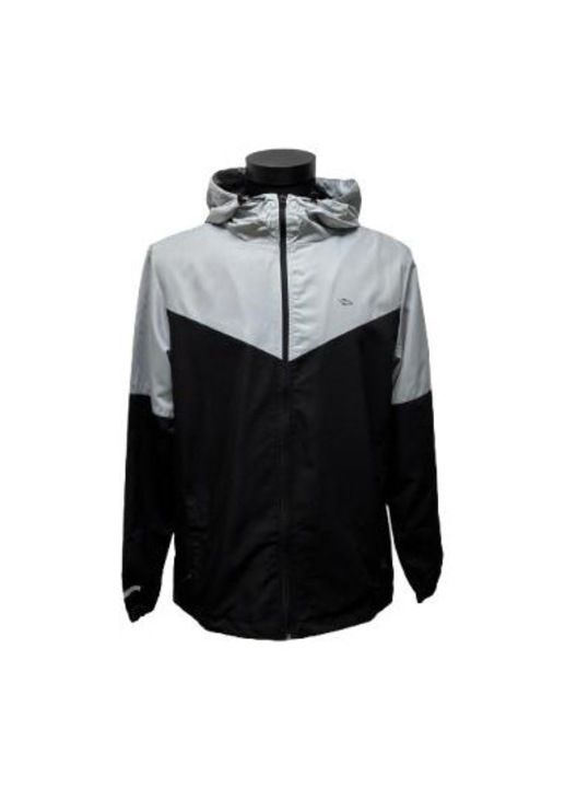 Vékony férfi dzseki, AS-159-1393, Fekete/Világosszürke