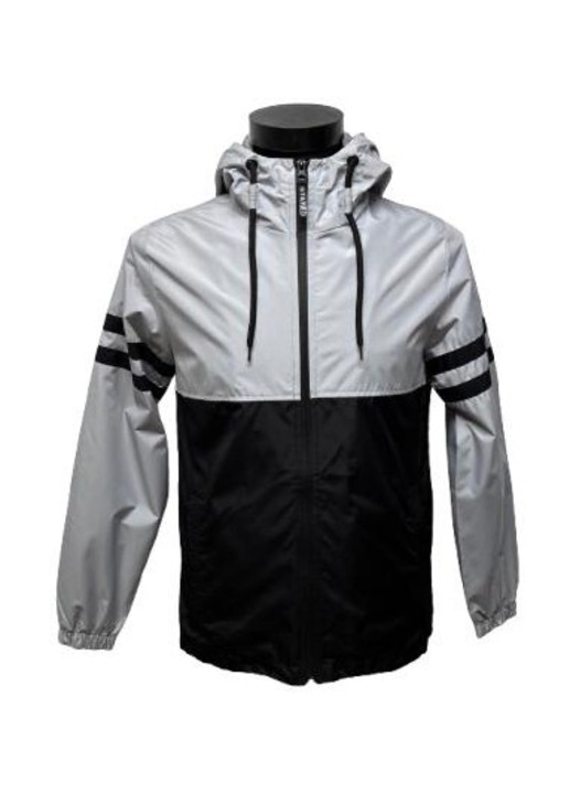 Geaca subtire pentru barbati - 1404, Negru/Gri deschis